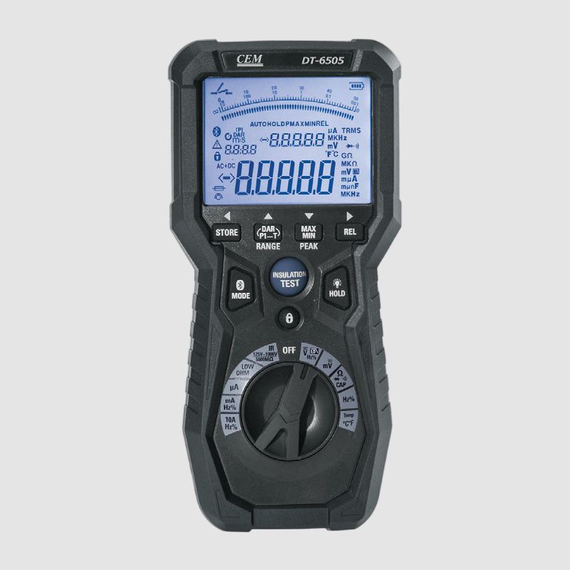 CEM DT-6505 Multimeter + Microohmmeter + 1000V Insulation Tester